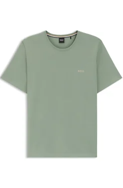 Logo-embroidered T-shirt in stretch cotton