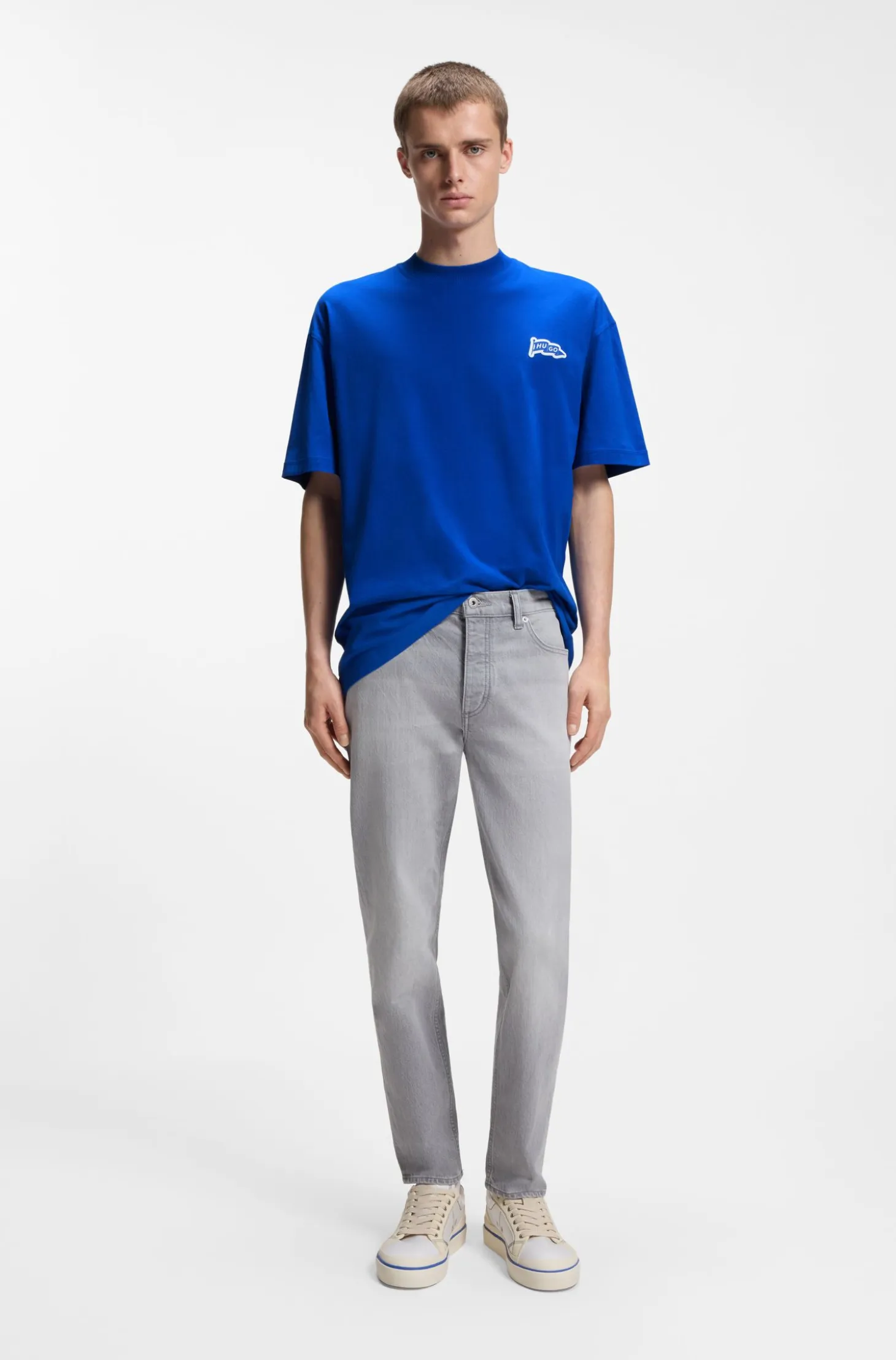 Logo-flag T-shirt in cotton jersey