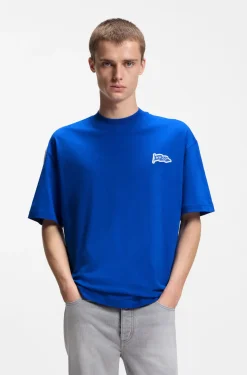 Logo-flag T-shirt in cotton jersey