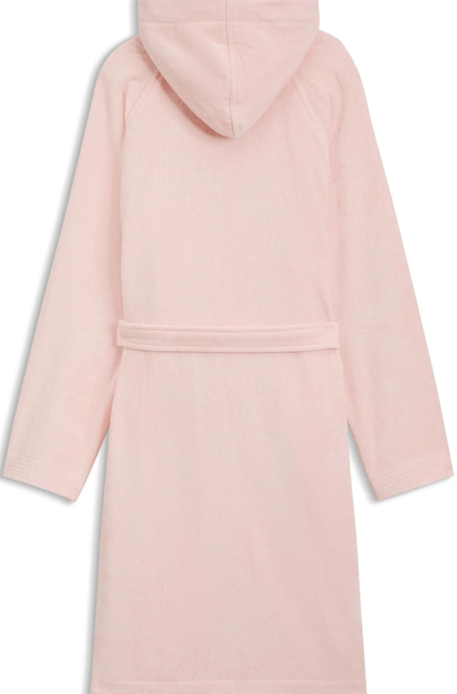 Logo-lapel dressing gown in long-fibre cotton
