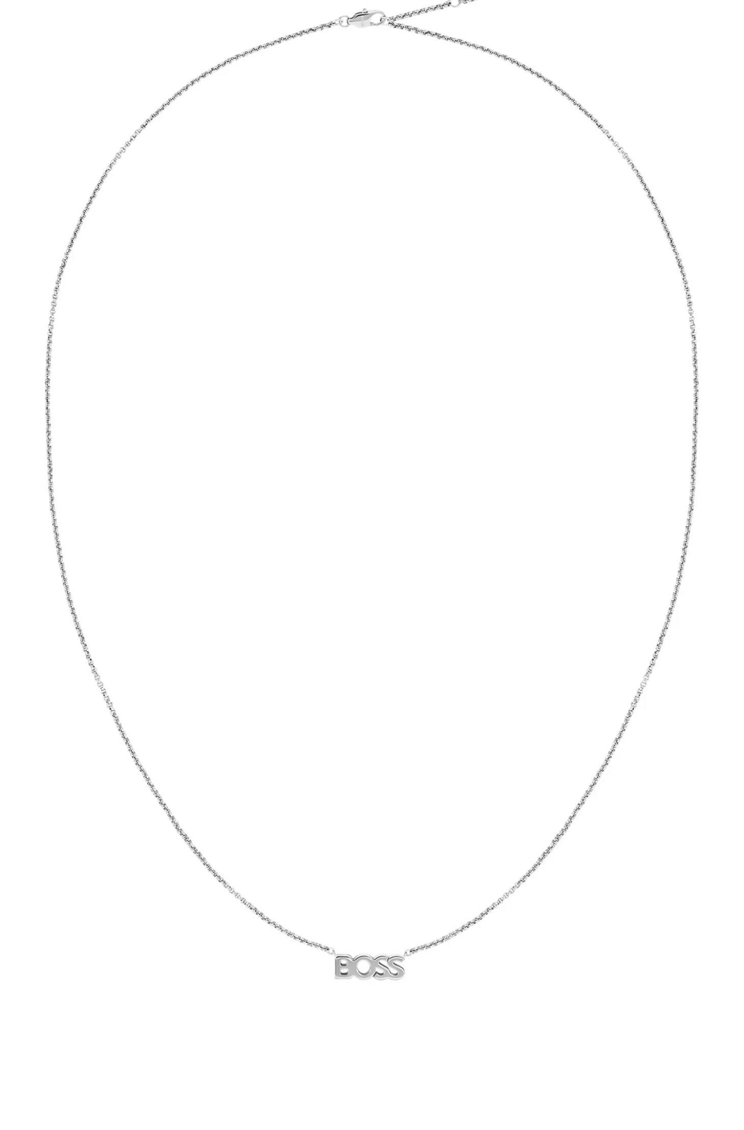 Logo necklace in stainless steel