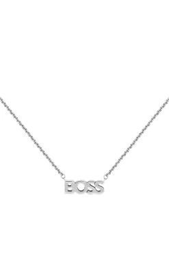 Logo necklace in stainless steel