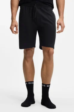 Logo-print loungewear shorts in cotton terry