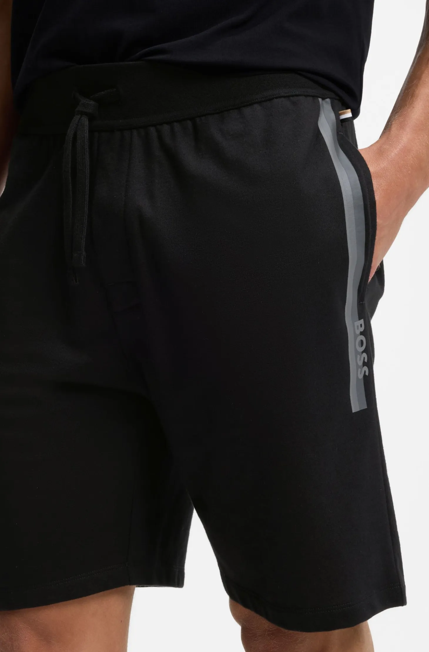 Logo-print loungewear shorts in cotton terry