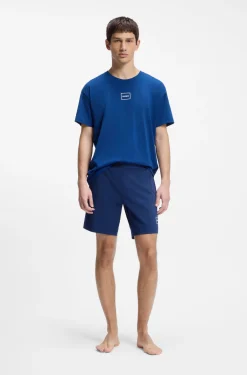 Logo-print loungewear shorts in stretch cotton