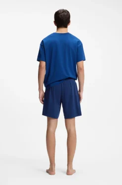 Logo-print loungewear shorts in stretch cotton