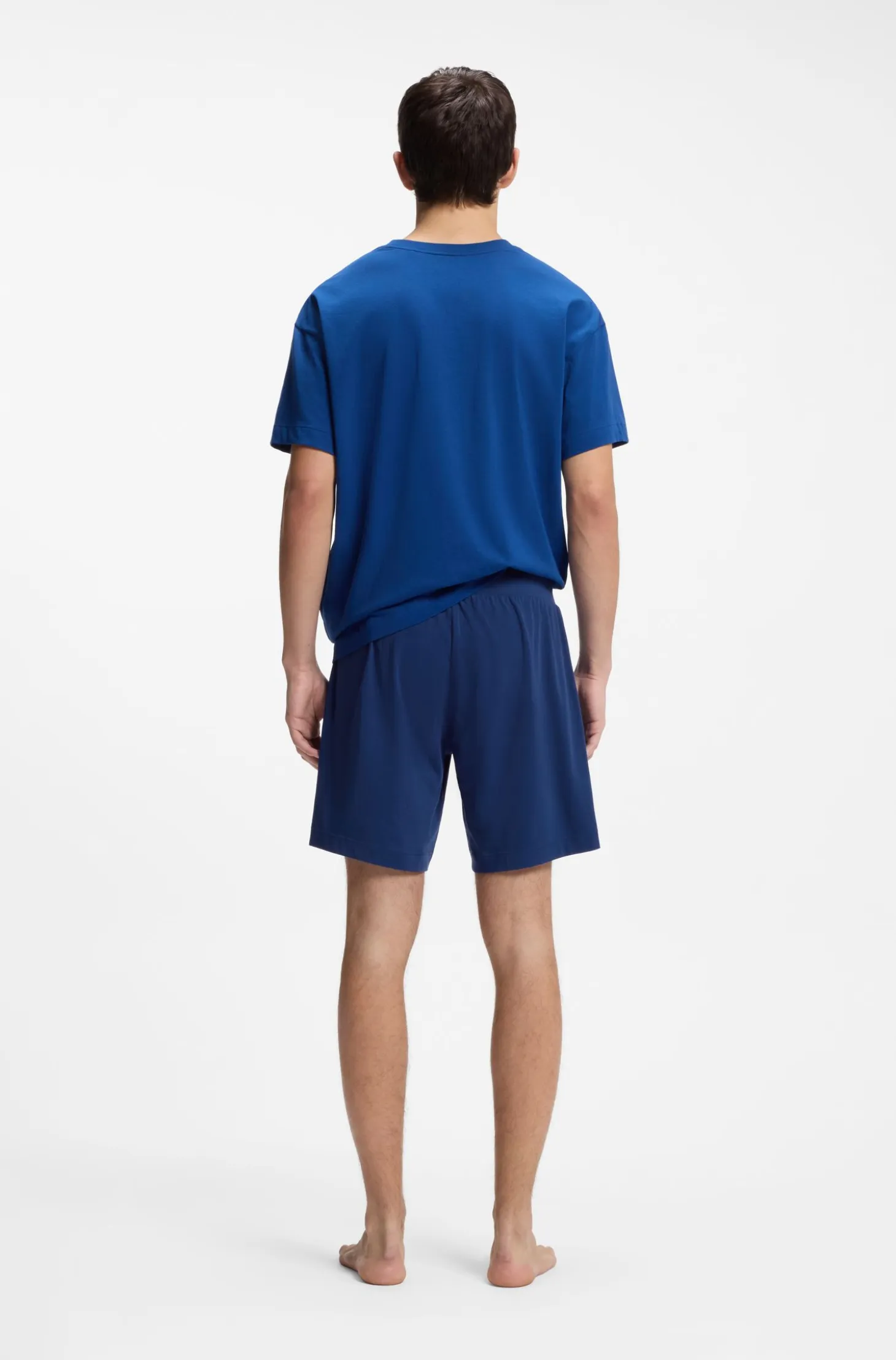 Logo-print loungewear shorts in stretch cotton