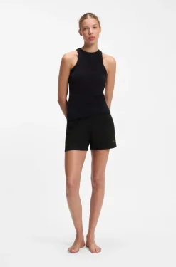 Logo-print shorts in stretch fabric