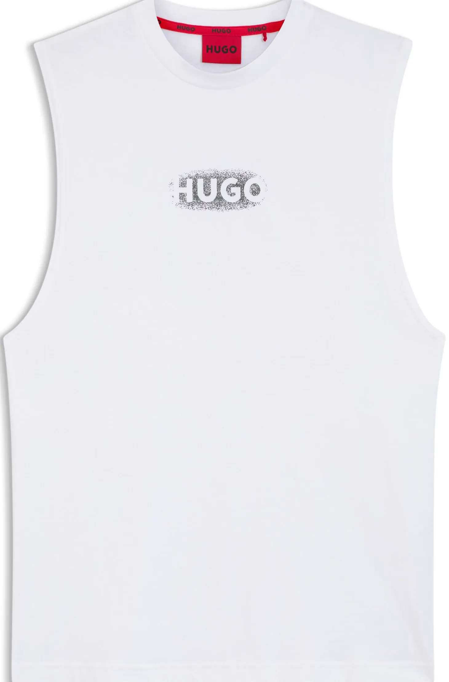 Logo-print tank top in cotton jersey