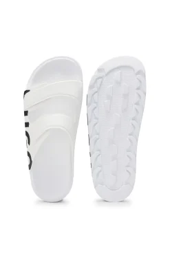 Logo sandals with double touch-closure straps