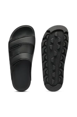 Logo sandals with double touch-closure straps