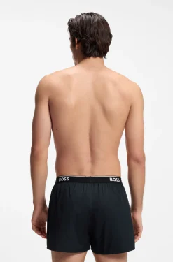 Logo-waistband pajama bottoms in soft cotton