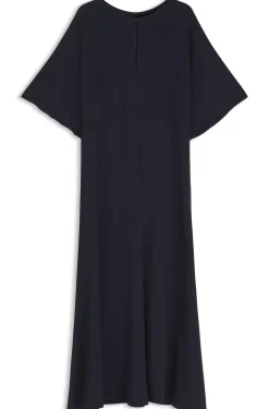 Long-length business dress in stretch crepe