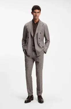 Long-sleeved polo sweater in Merino wool