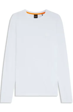 Long-sleeved T-shirt in cotton with logo patch