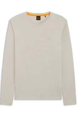 Long-sleeved T-shirt in cotton with logo patch
