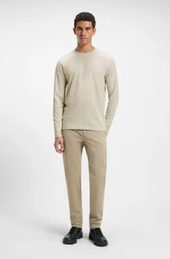 Long-sleeved T-shirt in cotton with logo patch