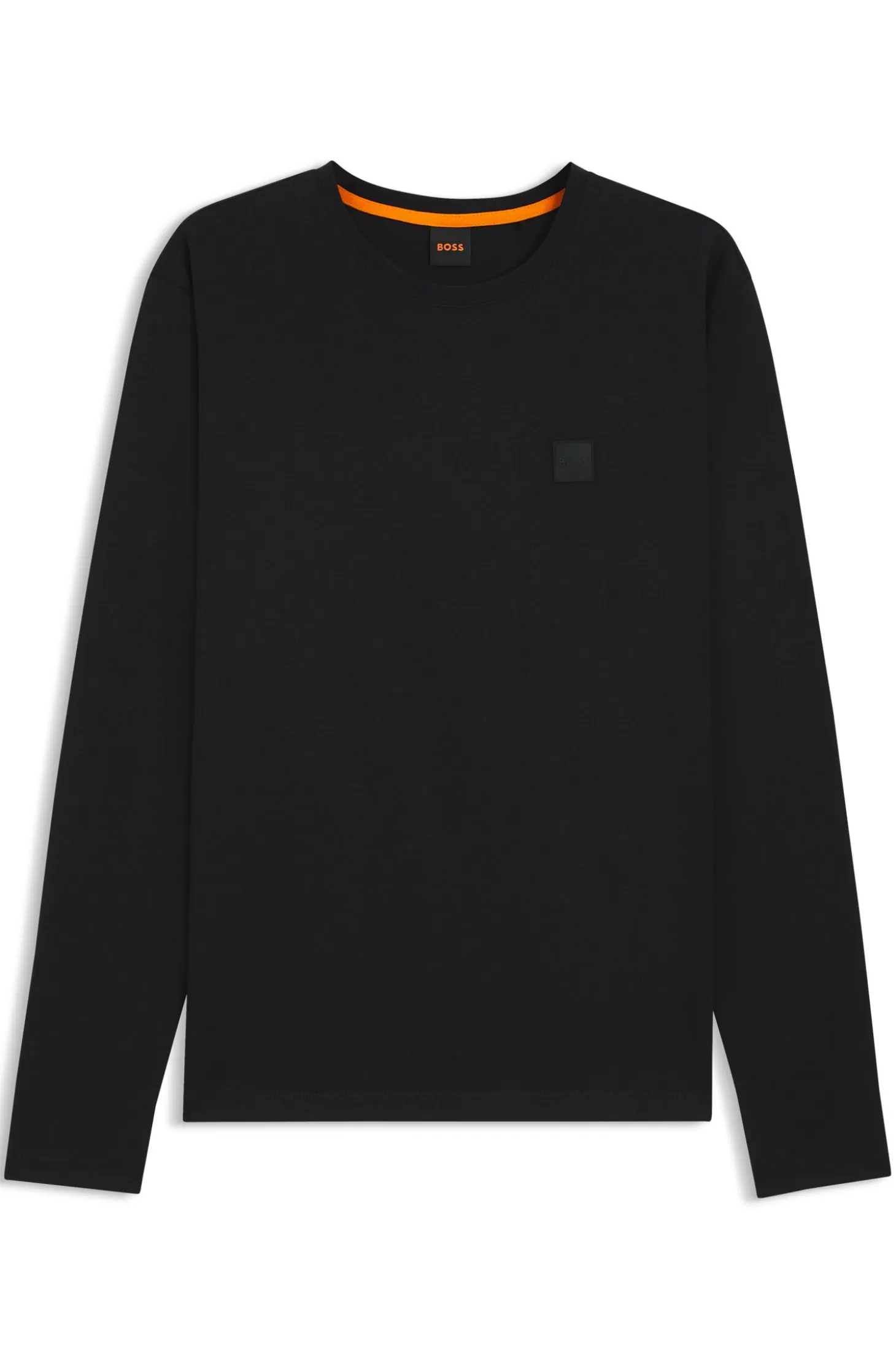 Long-sleeved T-shirt in cotton with logo patch