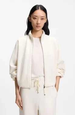 Loose-fit bomber jacket in stretch jersey
