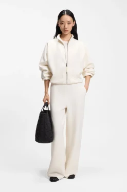 Loose-fit bomber jacket in stretch jersey