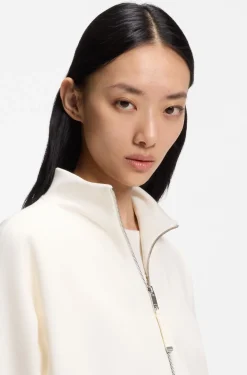 Loose-fit bomber jacket in stretch jersey