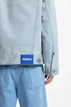 Loose-fit jacket in vintage-blue denim