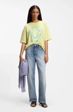 Loose-fit jeans in blue rigid denim