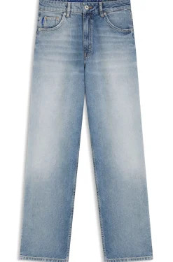 Loose-fit jeans in blue rigid denim
