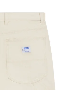 Loose-fit jeans in ecru denim