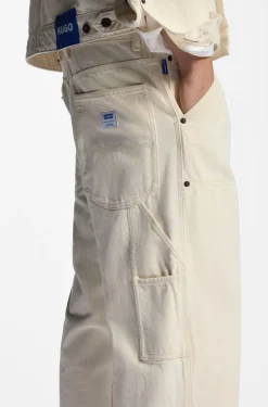 Loose-fit jeans in ecru denim