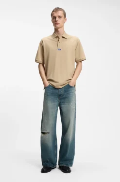 Loose-fit jeans in heavyweight cotton denim