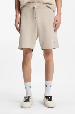 Loose-fit shorts in a waffle-structured cotton blend