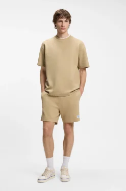 Loose-fit shorts in a waffle-structured cotton blend