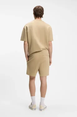 Loose-fit shorts in a waffle-structured cotton blend
