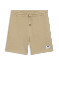 Loose-fit shorts in a waffle-structured cotton blend