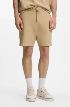 Loose-fit shorts in a waffle-structured cotton blend