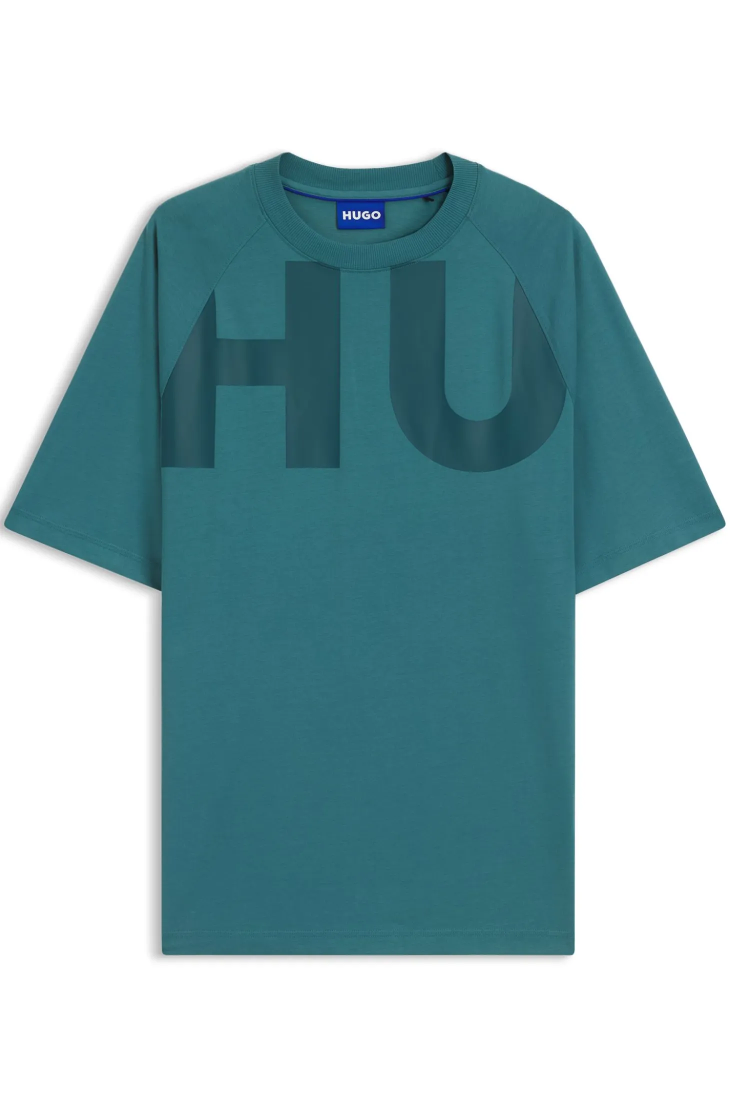 Loose-fit T-shirt in cotton jersey with wraparound logo