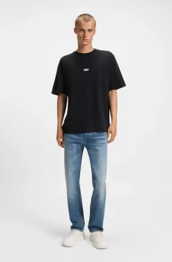 Loose-fit T-shirt in cotton with rear logo artwork
