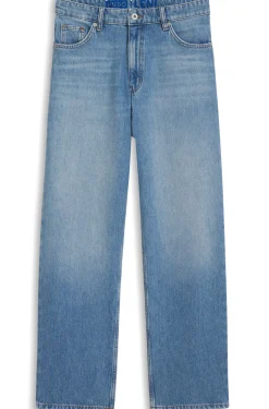 Loose-fit wide-leg jeans with charm accents