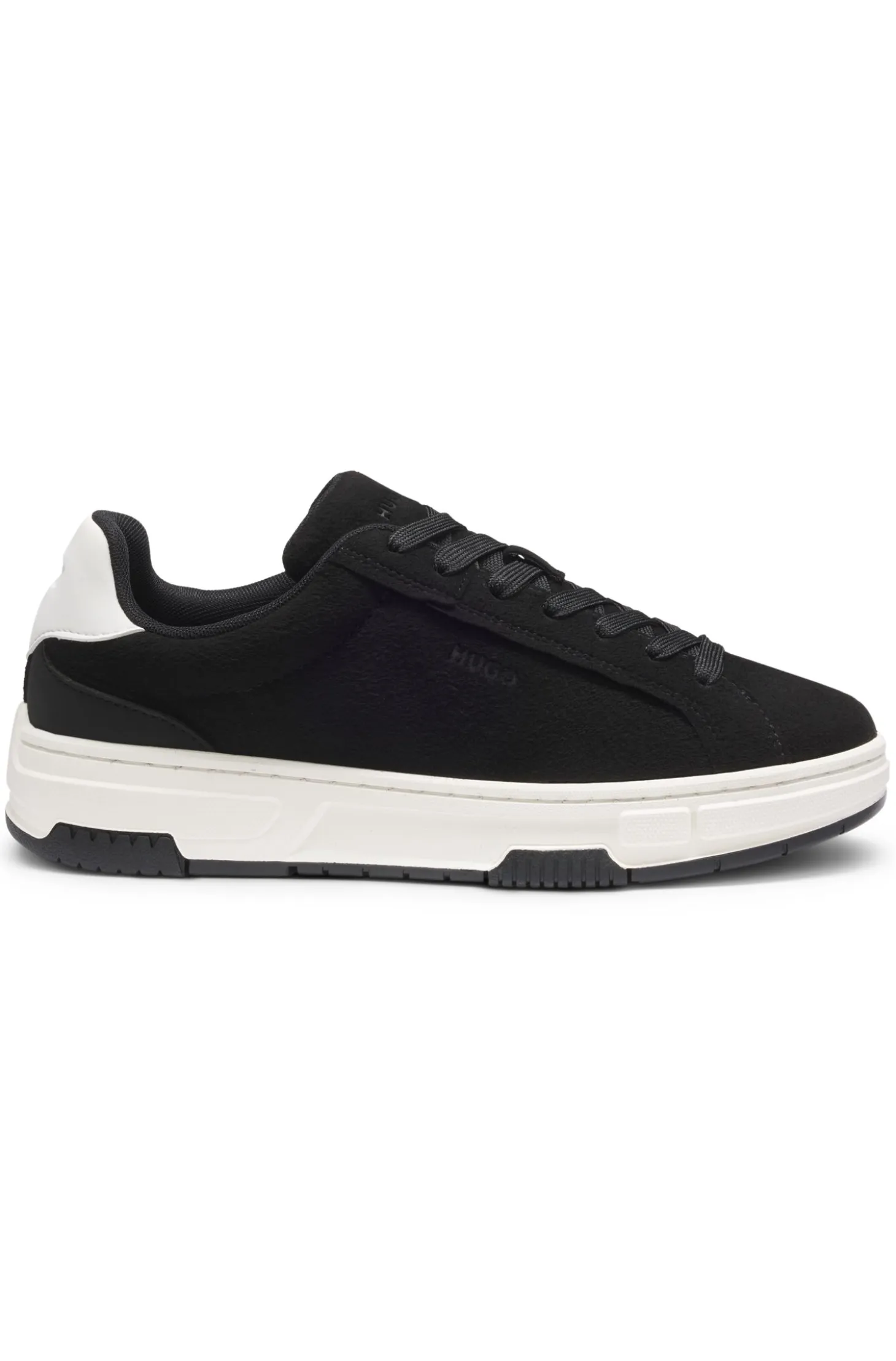 Low-top trainers in faux suede