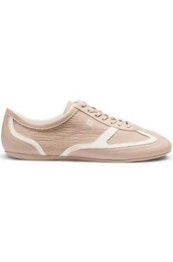 Low-top trainers with leather and suede