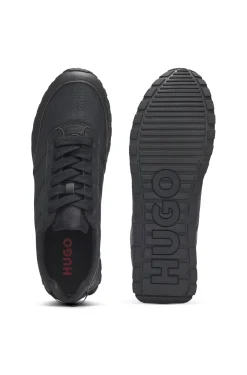 Low-top trainers with monogrammed uppers