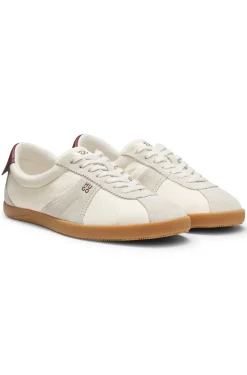 Low-top trainers with suede trims