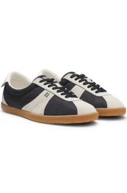 Low-top trainers with suede trims