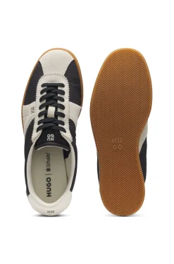 Low-top trainers with suede trims