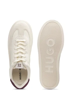 Low-top trainers with suede trims