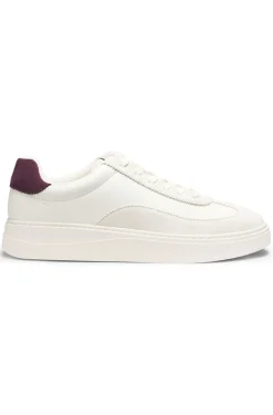 Low-top trainers with suede trims