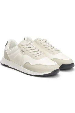 Low-top trainers with textured uppers