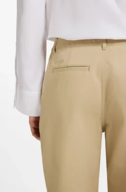 Low-waisted cotton trousers with paracord belt detail