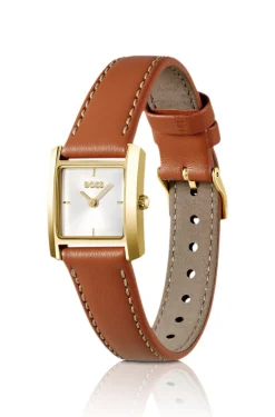 LUCY SCALA Leather-strap watch with square case